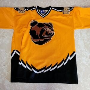 Yellow and Black Bear Hockey Jersey